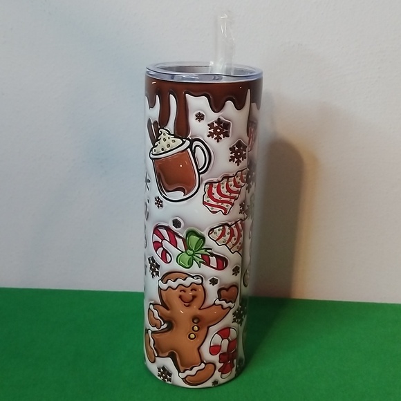 20 Oz. Stainless Steel "Hot Cocoa And Christmas Movies" Insulated Tumbler - Picture 5 of 6